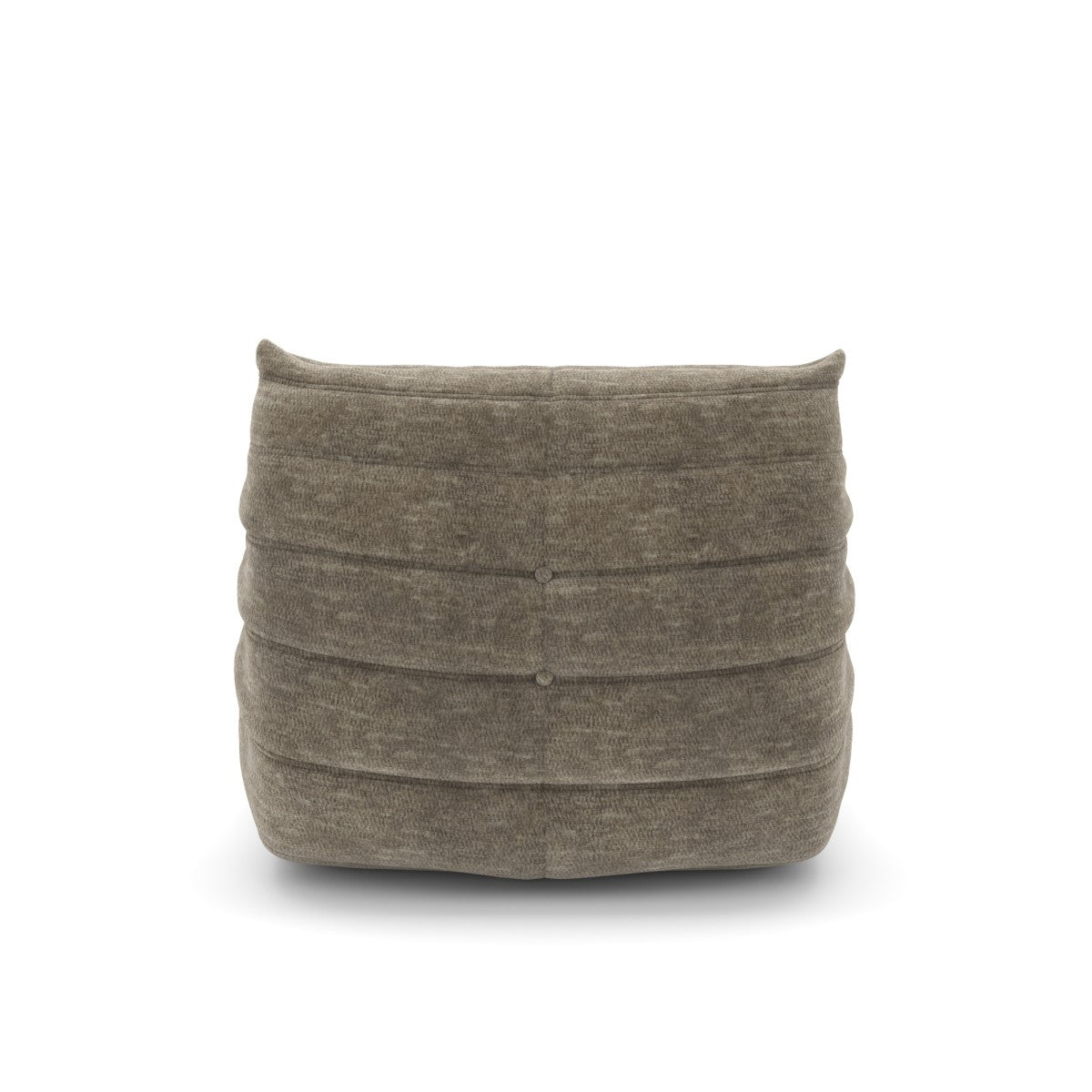 Dontae All Foam Armless Chair and Ottoman - Taupe