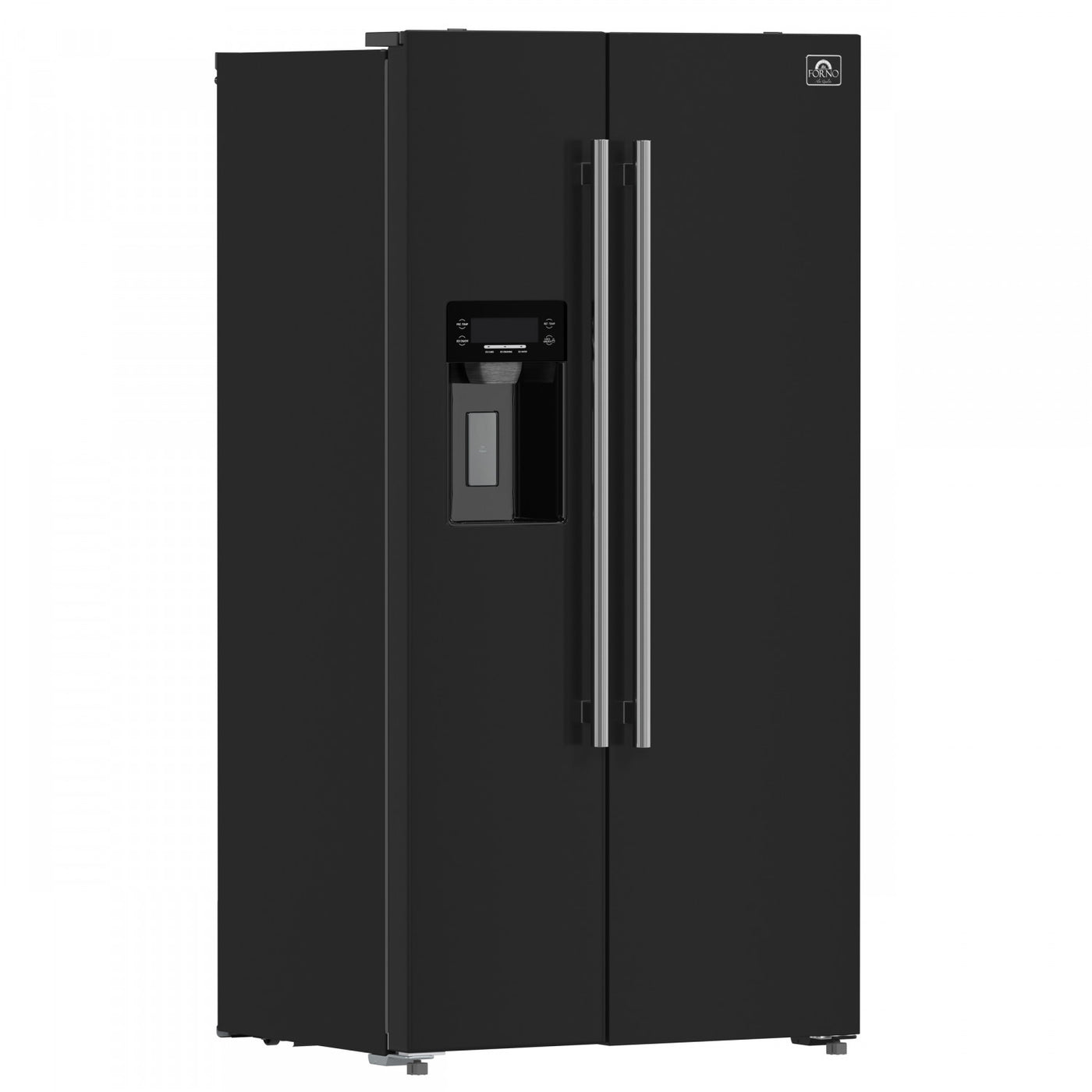 Forno Salerno 36" Black Side-by-side Refrigerator With Ice & Water Dispenser (20 Cu. Ft.) - FFRBI1844-36BLK
