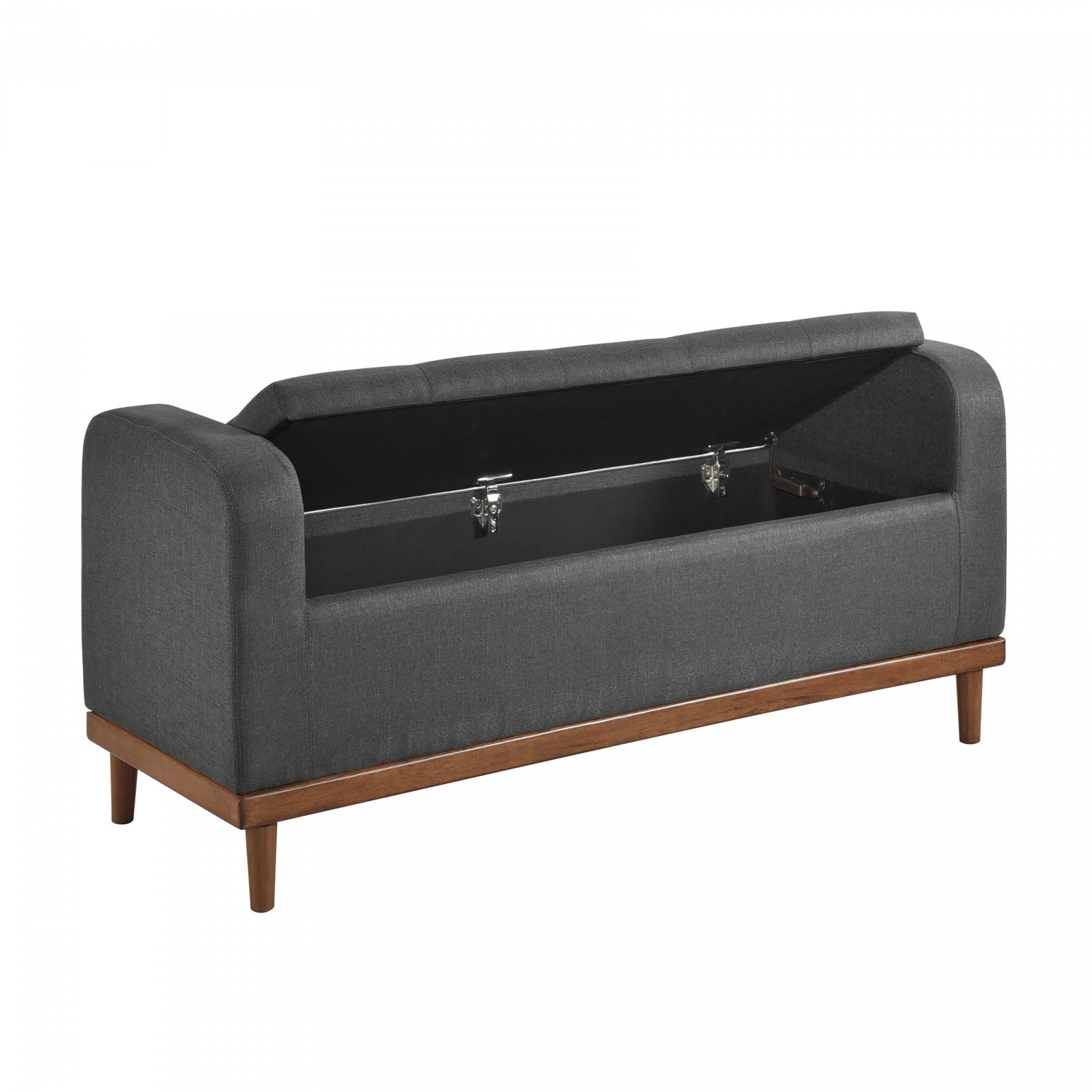 Elayne Ottoman Bench - Dark Grey
