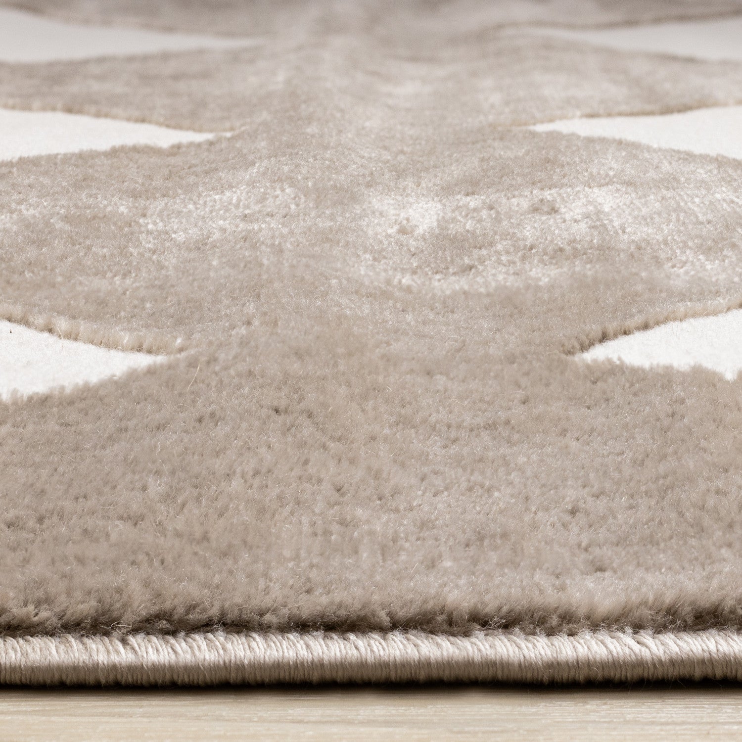 Logan Modern Diamonds Area Rug - Brown Cream - 5' X 8'