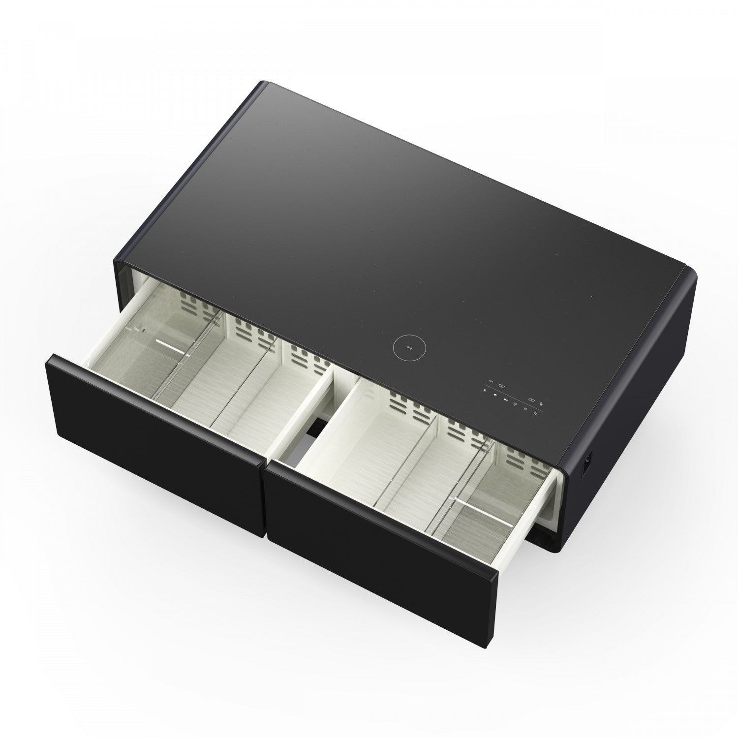 Forno Tavolo Smart Coffee Table With Dual Refrigerator Drawers - Black - FCTFR7006-51BLK