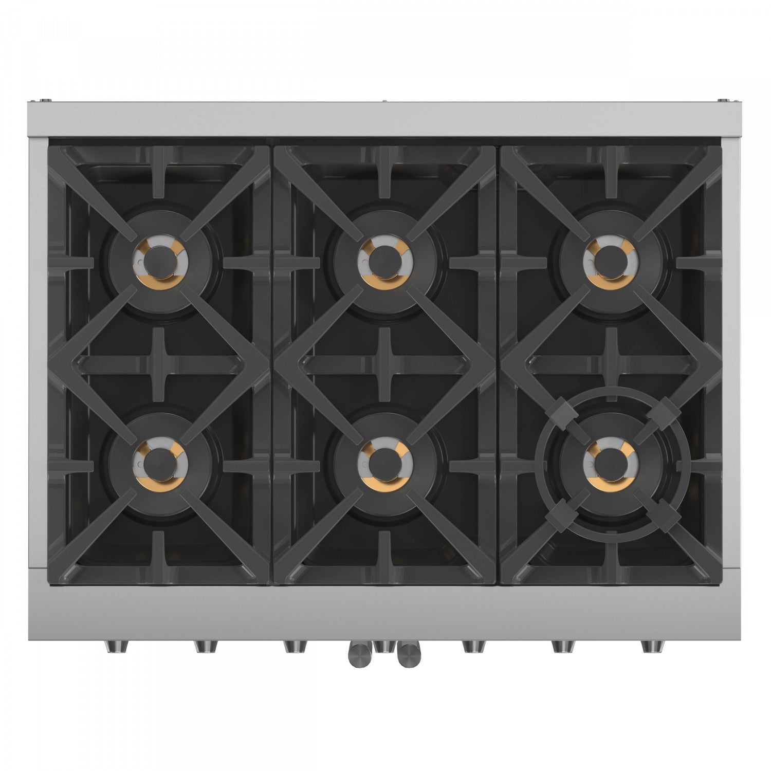 Forno Capriasca 36" Stainless Steel French Door Freestanding Gas Range with Air Fry (5.36 Cu. Ft.) - FFSGS6460-36