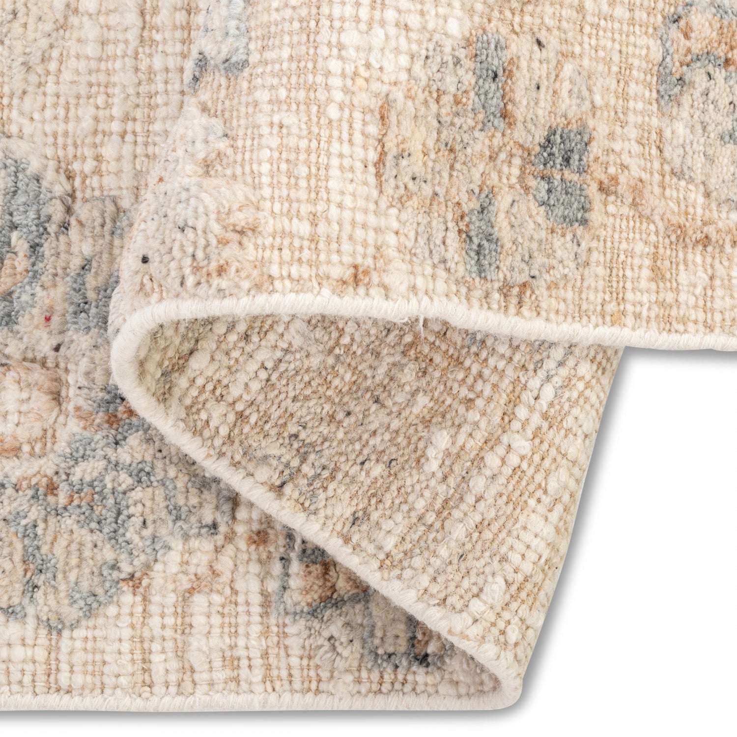 Ethos Hand-Knotted Rug - 5' x 8' - Beige/Blue