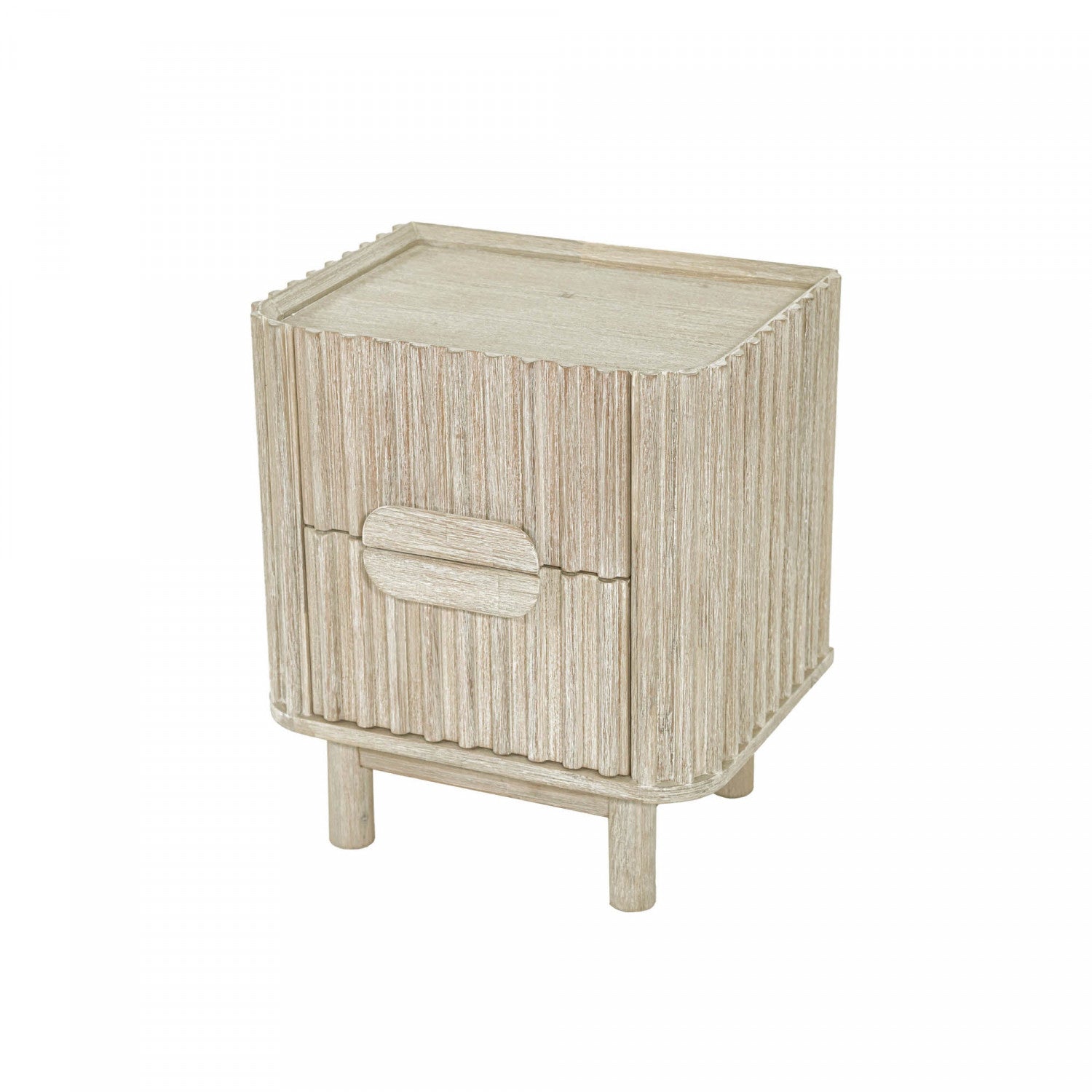 Humbach Night Table - White Washed Natural