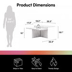 Brielle Two-Tiered Coffee Table - Faux White Marble