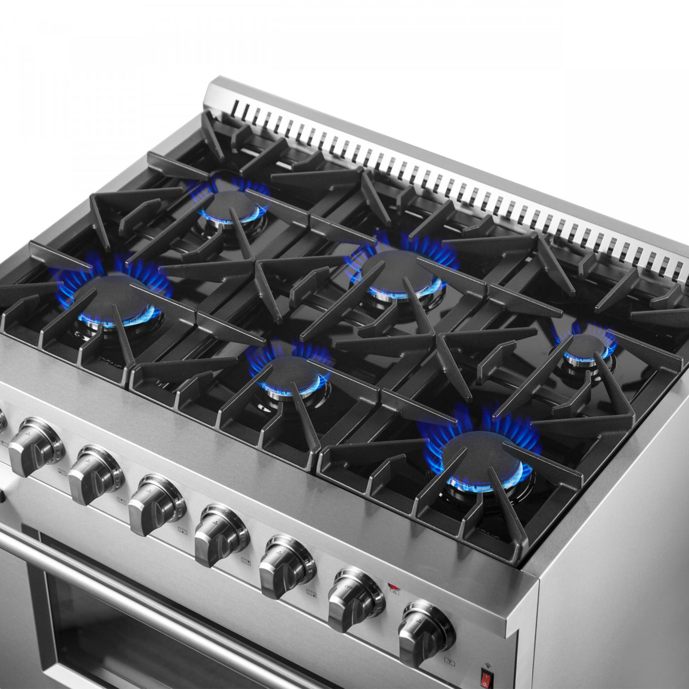 Forno Marco 36" Stainless Steel Dual Fuel Range with True Convection (5.36 Cu. Ft.) - FFSGS6197-36