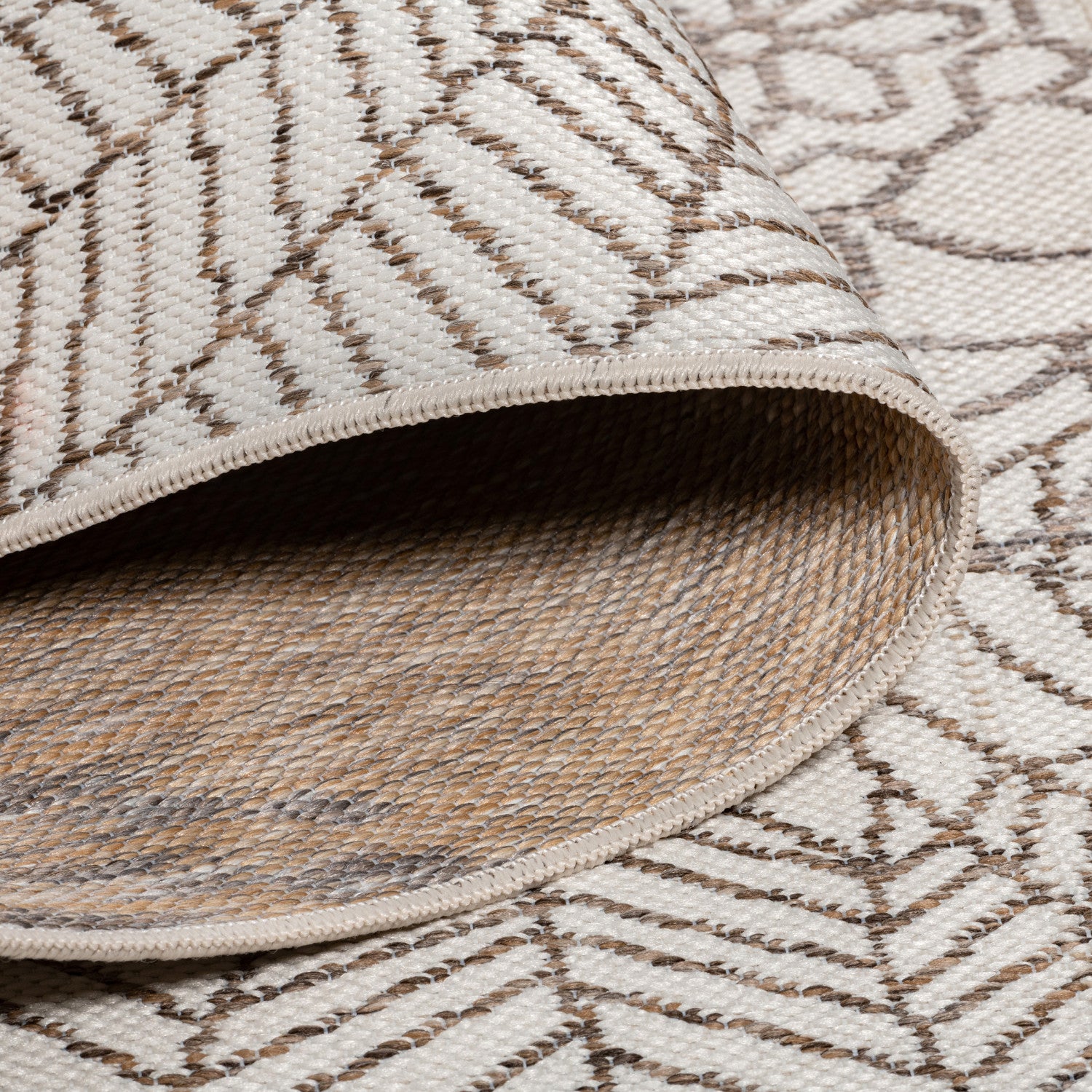 Marbella Floral Outdoor Rug - 8' x 10' - Brown