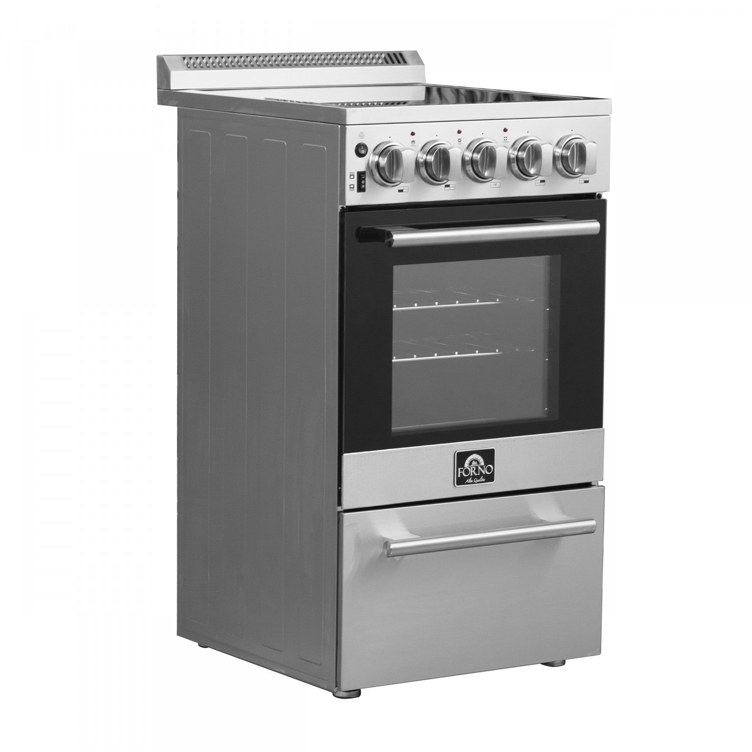 Forno Galiano 36" Stainless Steel French Door Electric Range with True Convection and Air Fry (5.36 Cu. Ft.) - FFSEL6917-36