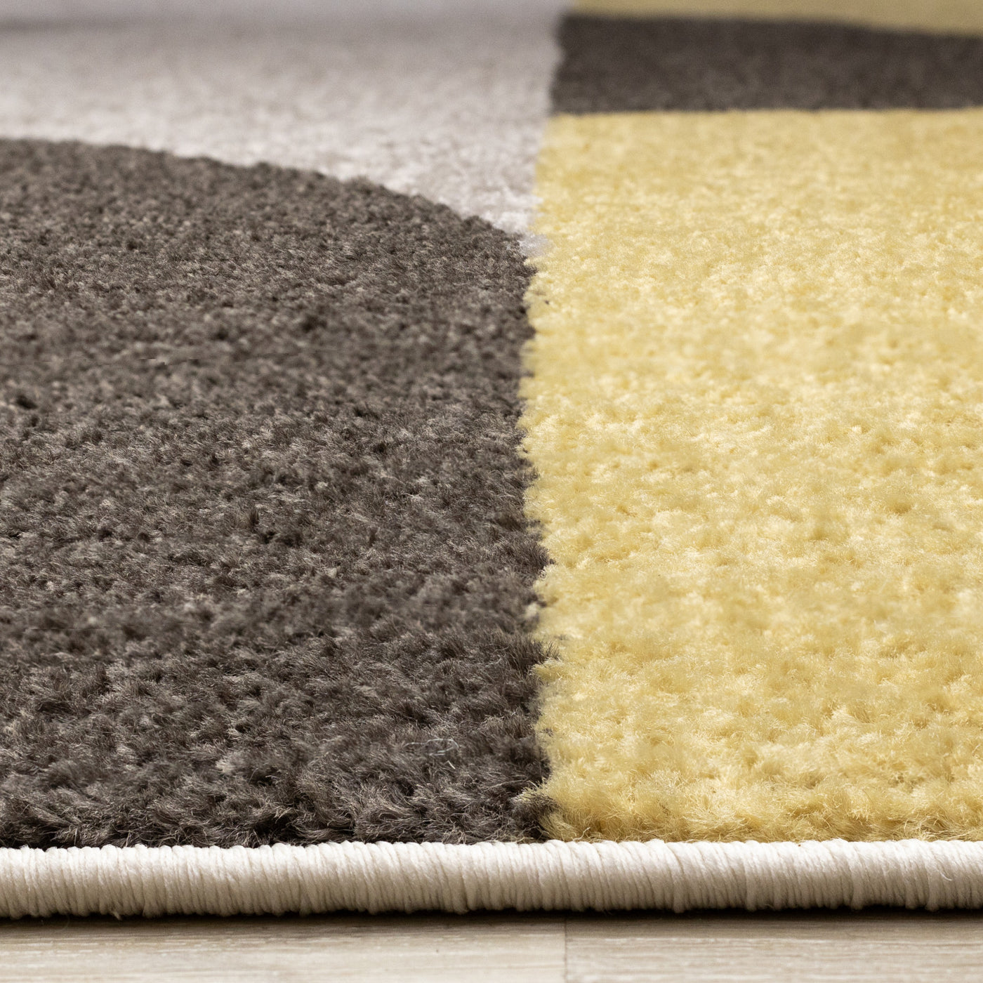 Maui Contemporary Geometric Area Rug - Cream Yellow - 8' X 11'