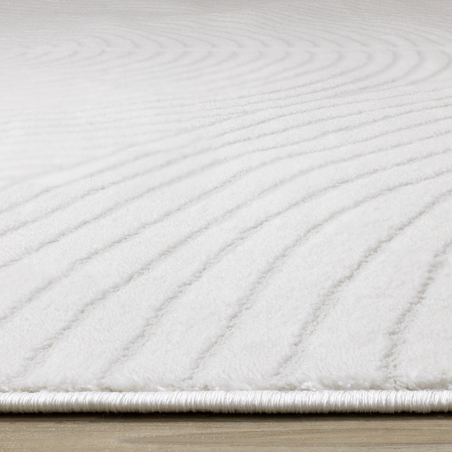 Hillary Modern Swirls Area Rug - Cream - 8' X 11'