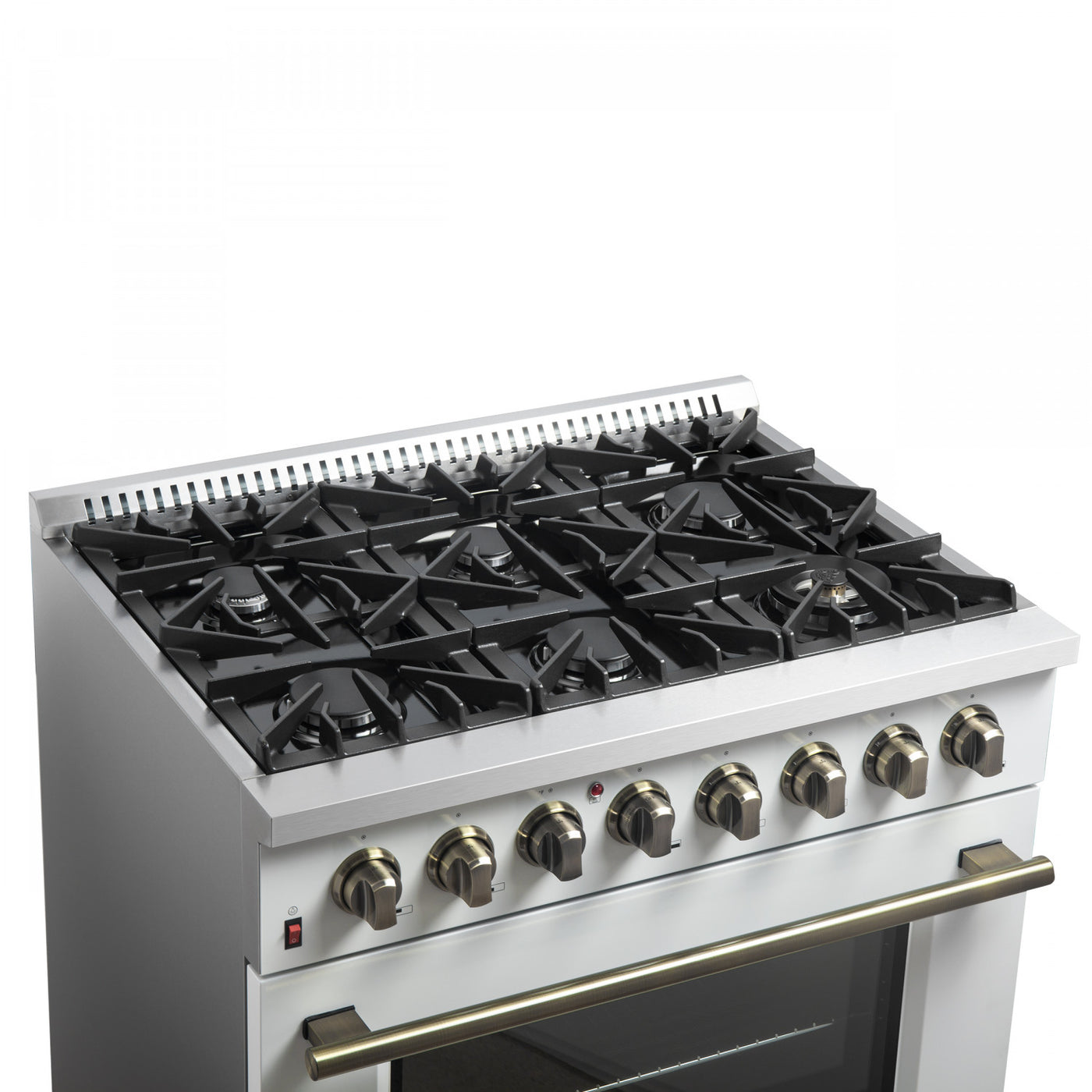 Forno Galiano 36" White Dual Fuel Range (5.36 Cu. Ft.) - FFSGS6156-36WHT