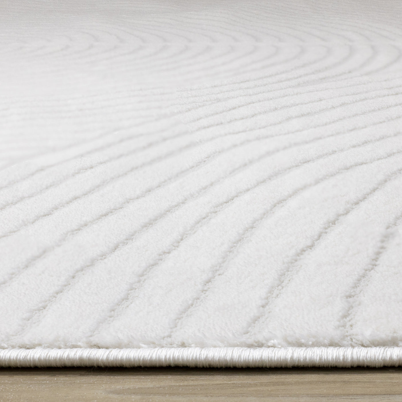 Hillary Modern Swirls Area Rug - Cream - 5' X 8'