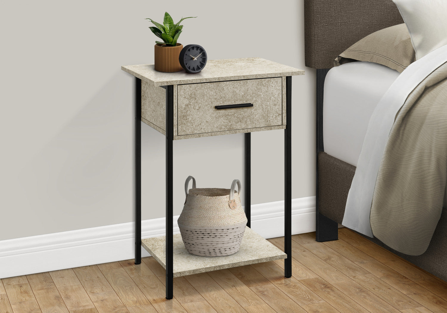 Miko Side Table - Cream Stone