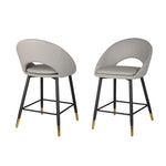 Mila Counter Stool - Grey/Black - Set of Two