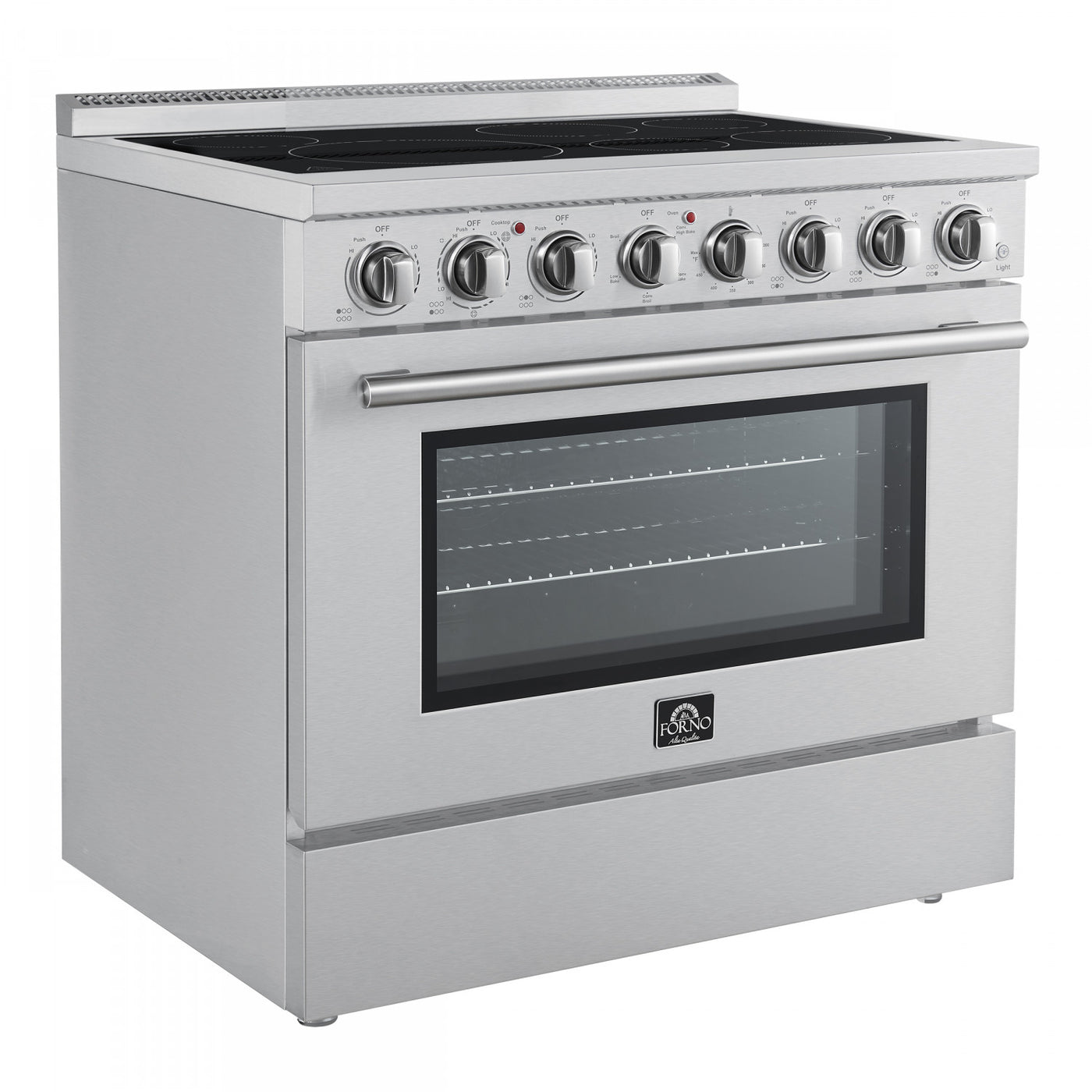 Forno Paolo 36" Stainless Steel Freestanding Electric Range With True Convection (5.44 Cu. Ft.) - FFSEL6011-36
