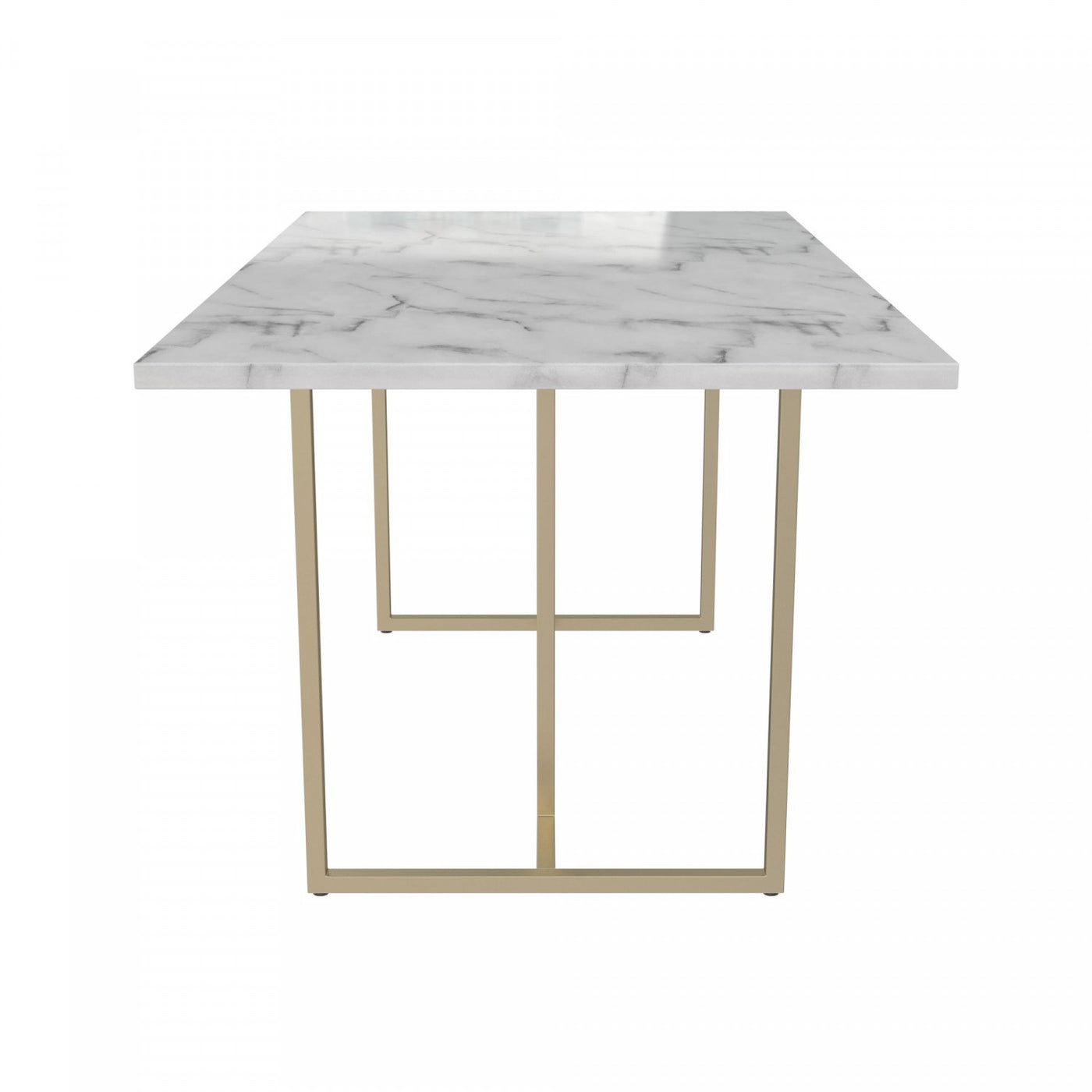 Astor Dining Table - White Marble/Gold