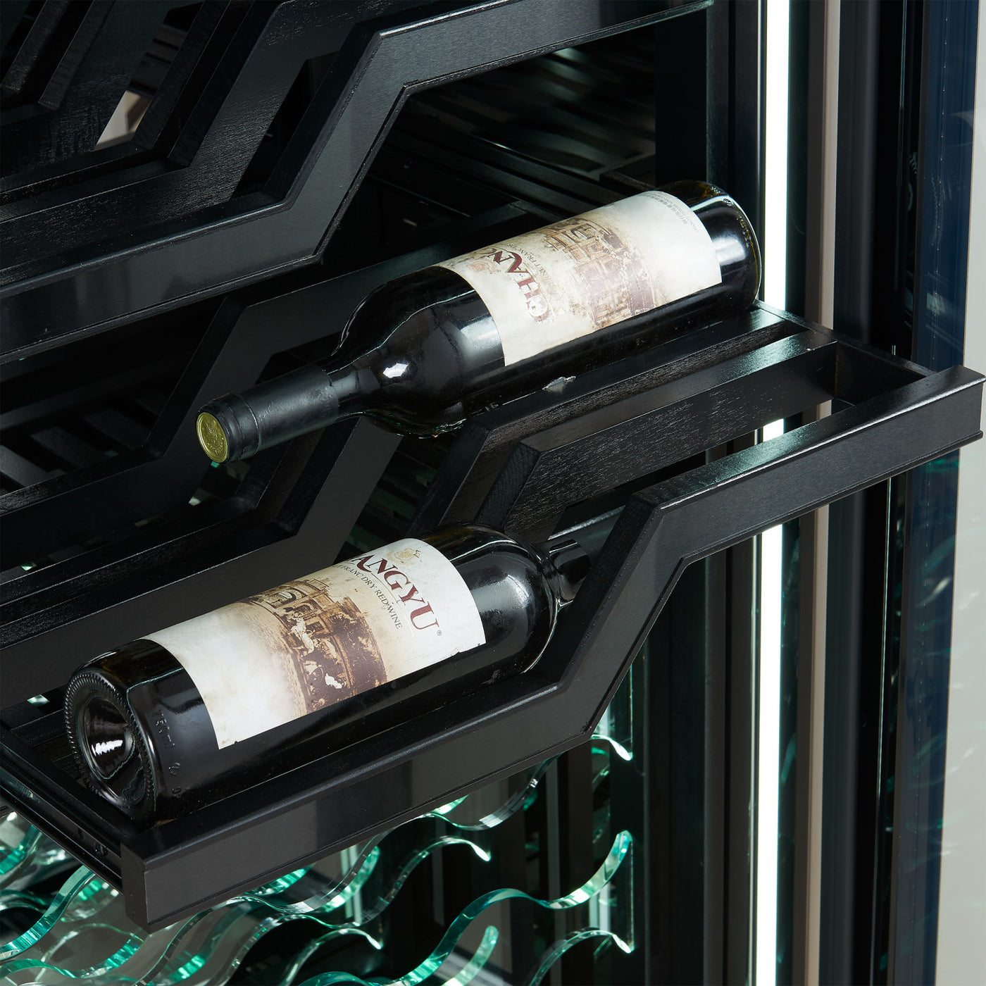 Forno Abruzzo 48" Stainless Steel 102 Bottle Dual Zone Wine Cellar with Green Holders (24 Cu. Ft.) - FWCDR6610-48S