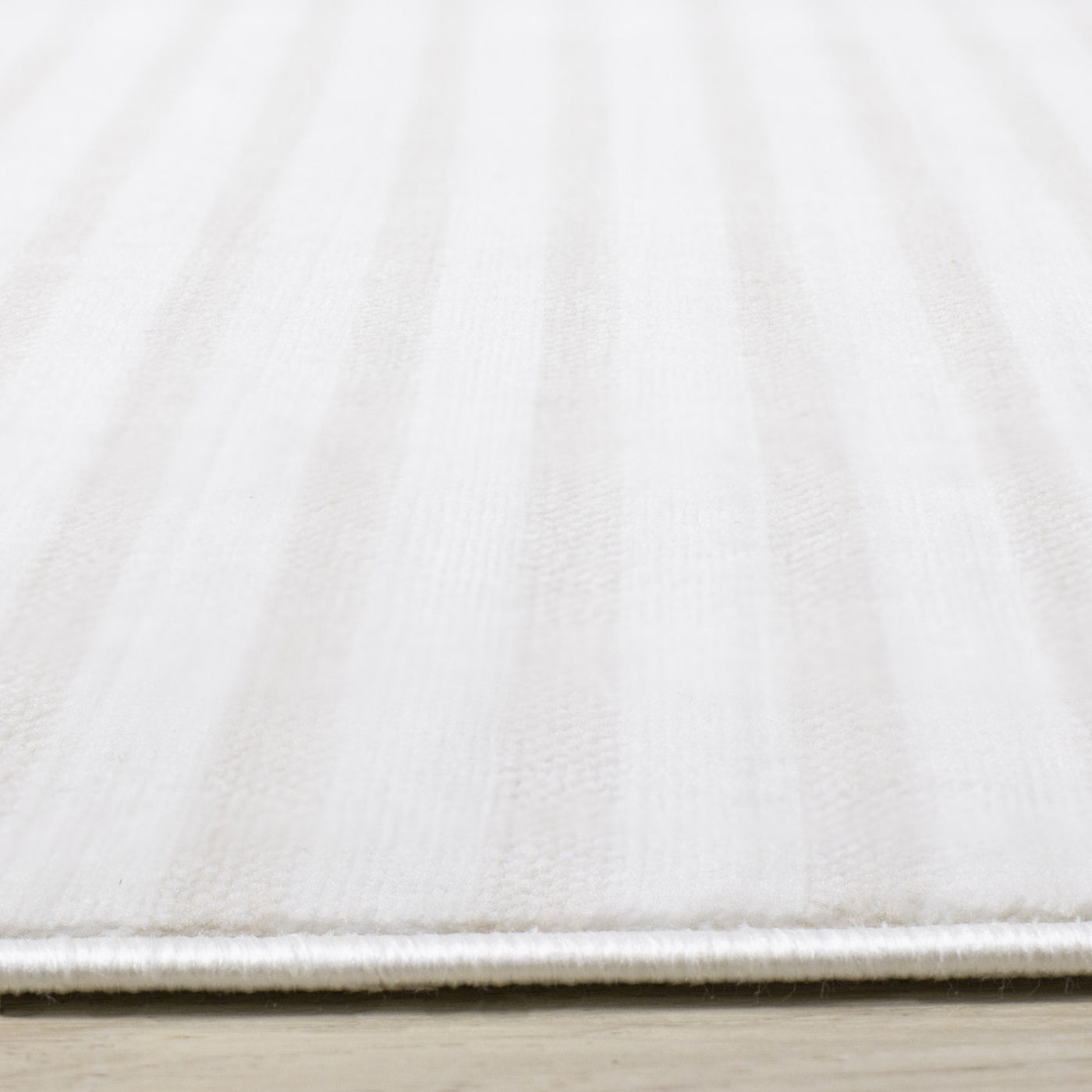 Machine Washable Modern Stripes Area Rug - Cream Beige - 8' X 11'