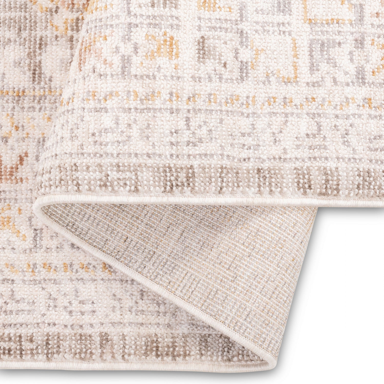 Poetic Bordered Rug - 5' x 7' - Antique White/Brown