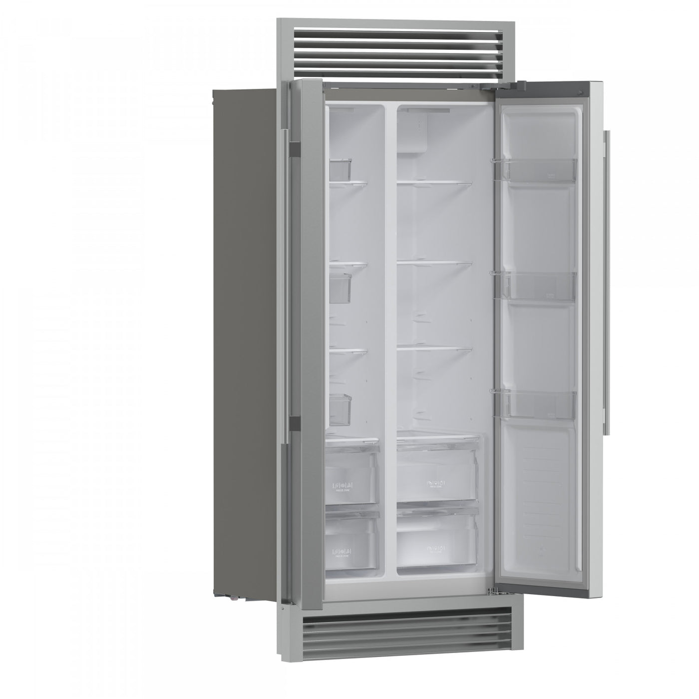 Forno Salerno 33" Stainless Steel Built-in Side-by-Side Refrigerator (15.6 Cu. Ft.) - FFRBI1805-37SG