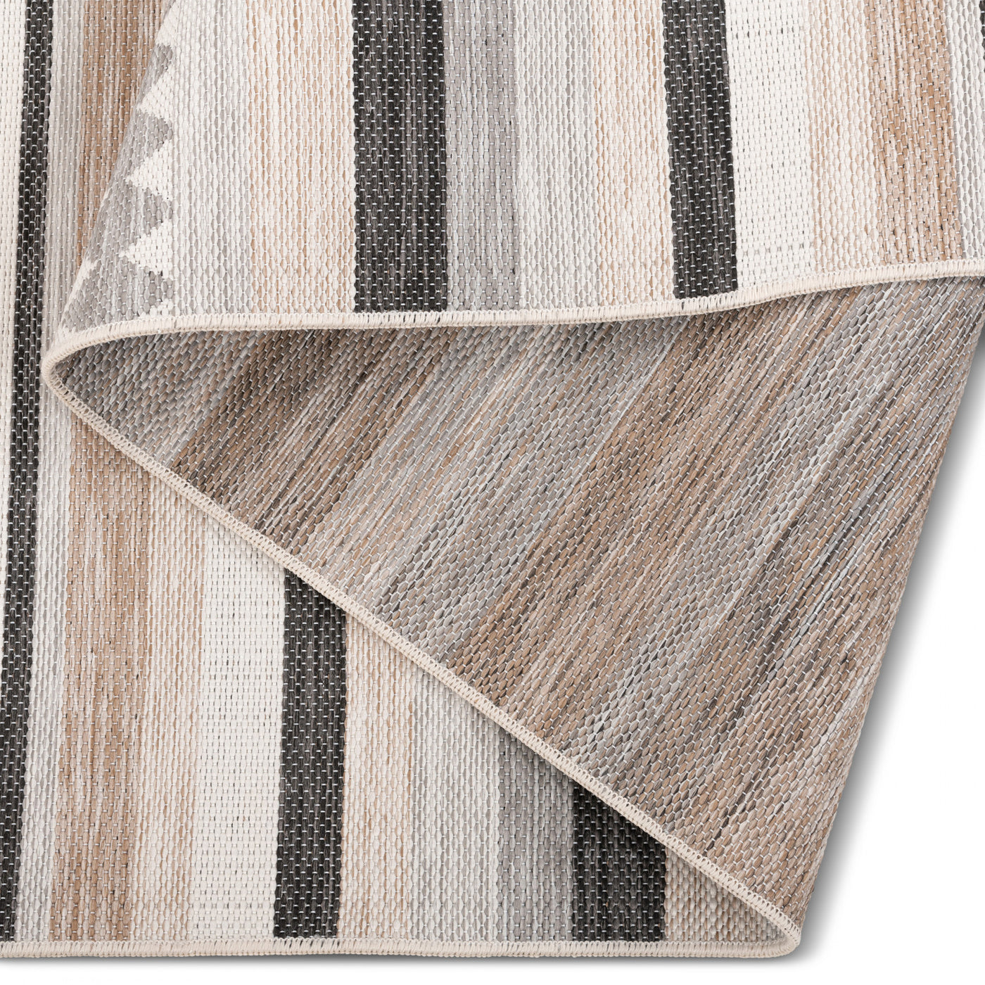 Marbella Modern Outdoor Rug - 5' x 7' - Grey/Black