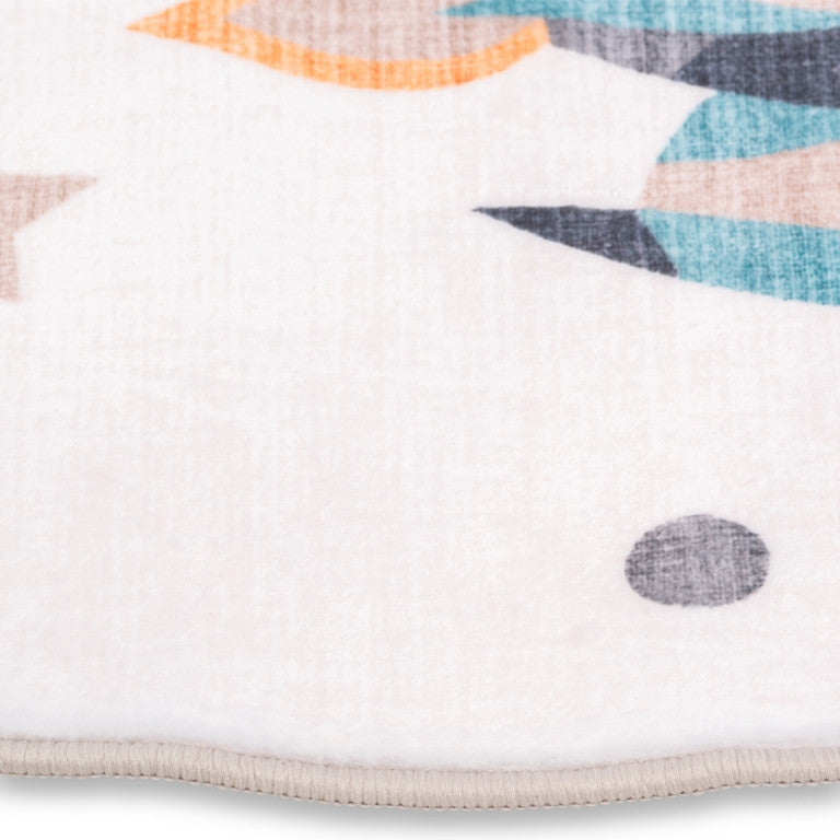 Dreamland Rocket Ship Rug - 4ft Round - Multi-Colour