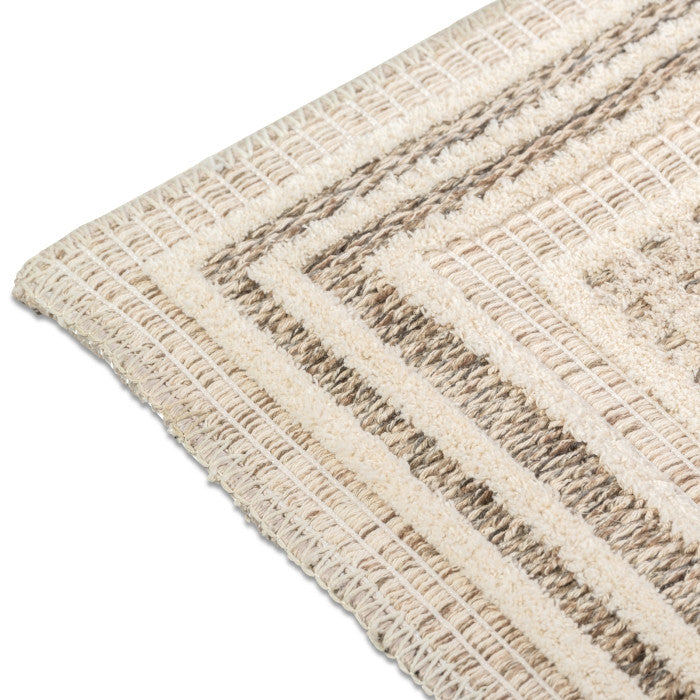 Naturale Bordered Rug - 5' x 8' - Beige