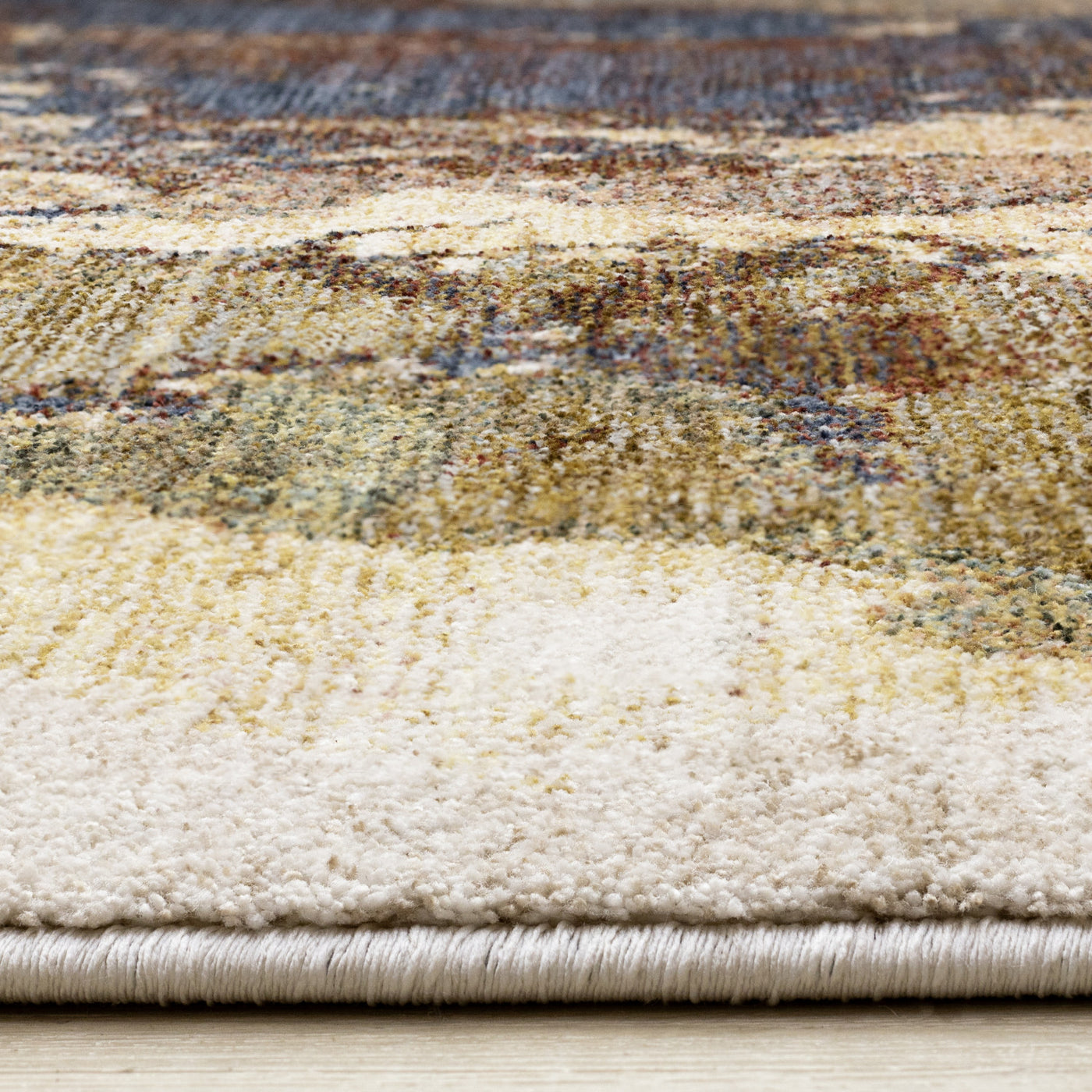 Micah Modern Galaxy Area Rug - Cream Grey Blue - 8' X 11'
