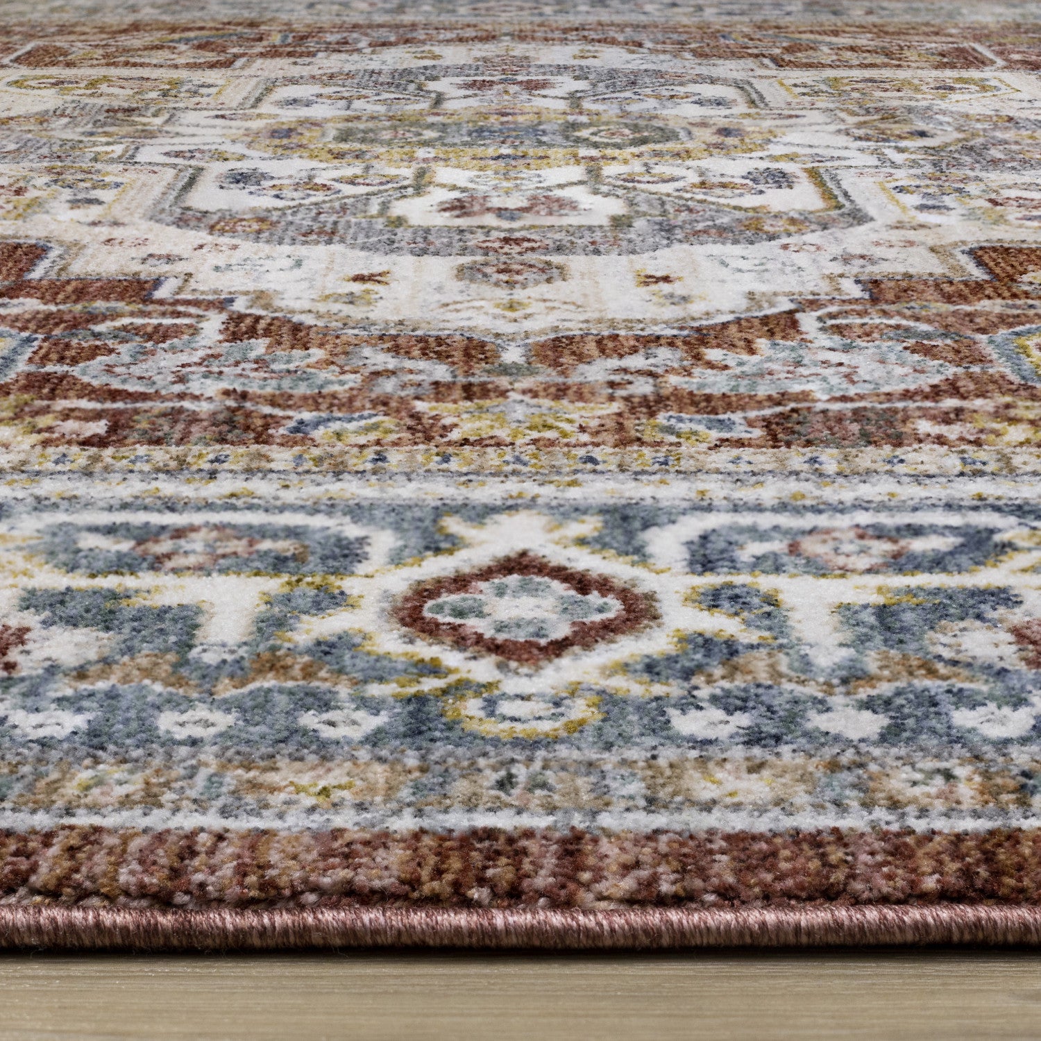 Macie Traditional Area Rug - Red Cream - 8' X 11'