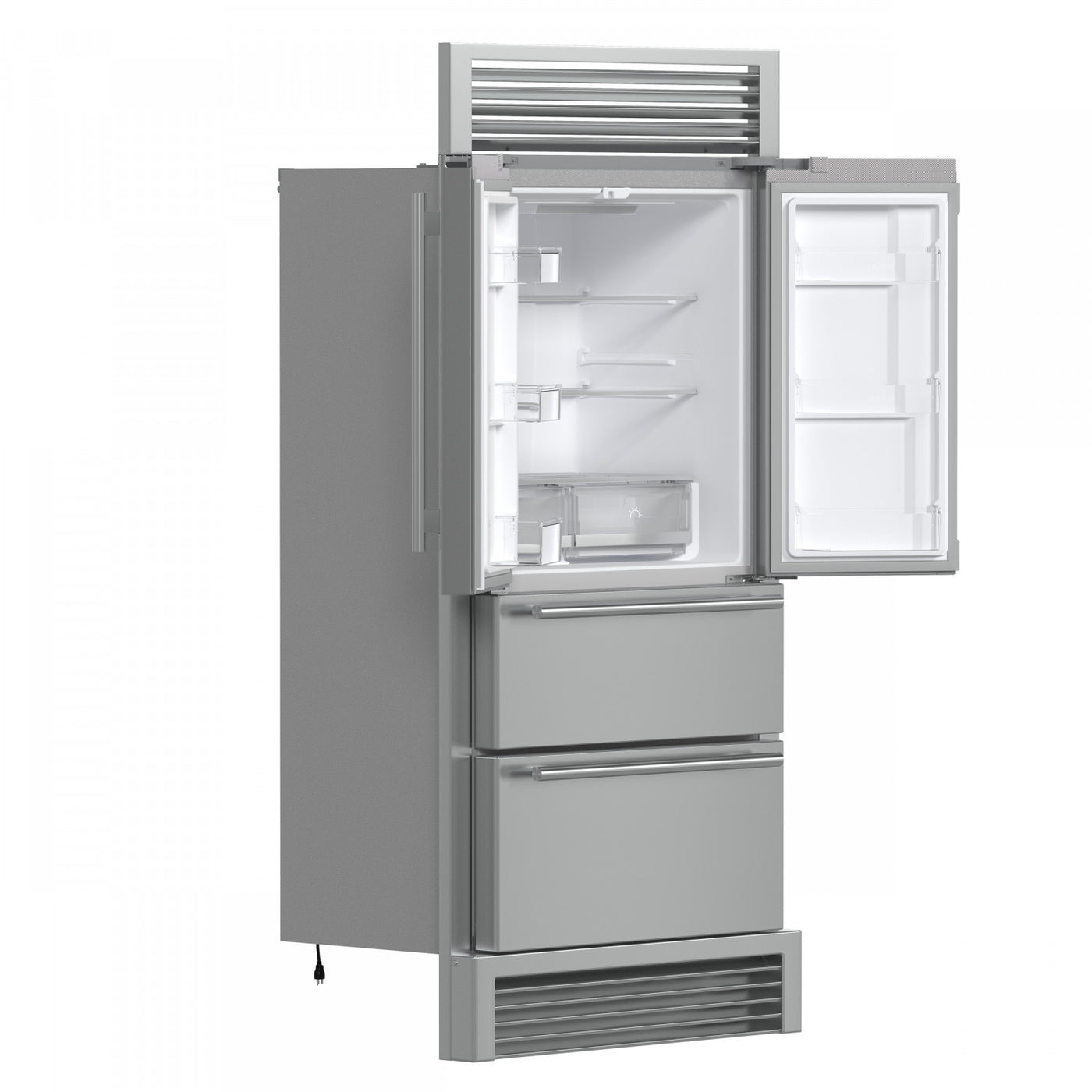 Forno Moena Stainless Steel 40" Built-In French Door Refrigerator (19.2 Cu. Ft.) - FFRBI1820-40SG