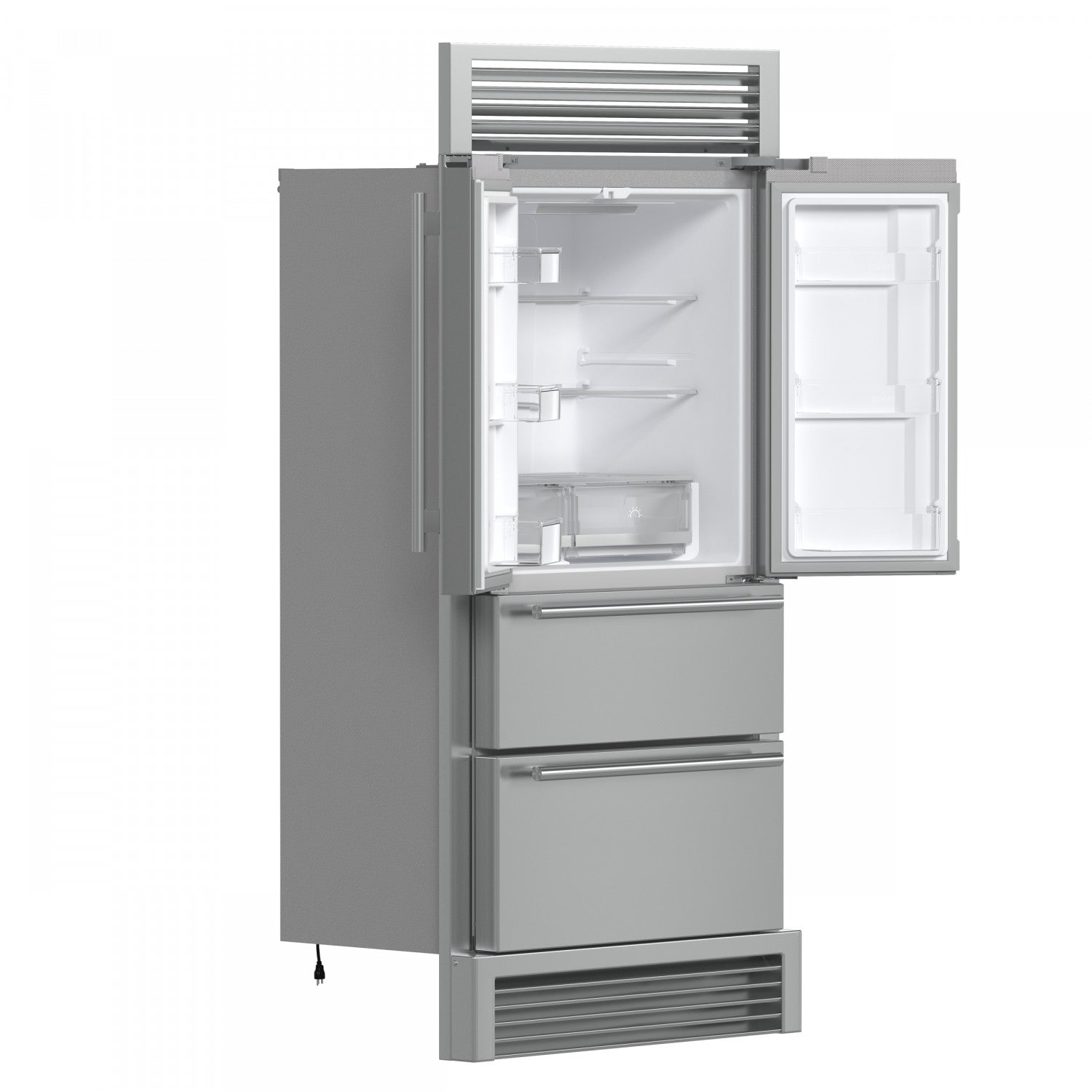 Forno Moena 40" 19.2 Cu.Ft. Stainless Steel Built-In French Door Refrigerator with Ice Maker - FFRBI1820-40SG