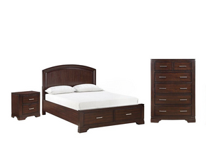 Arista 5-Piece Full Storage Bedroom Package - Cherry