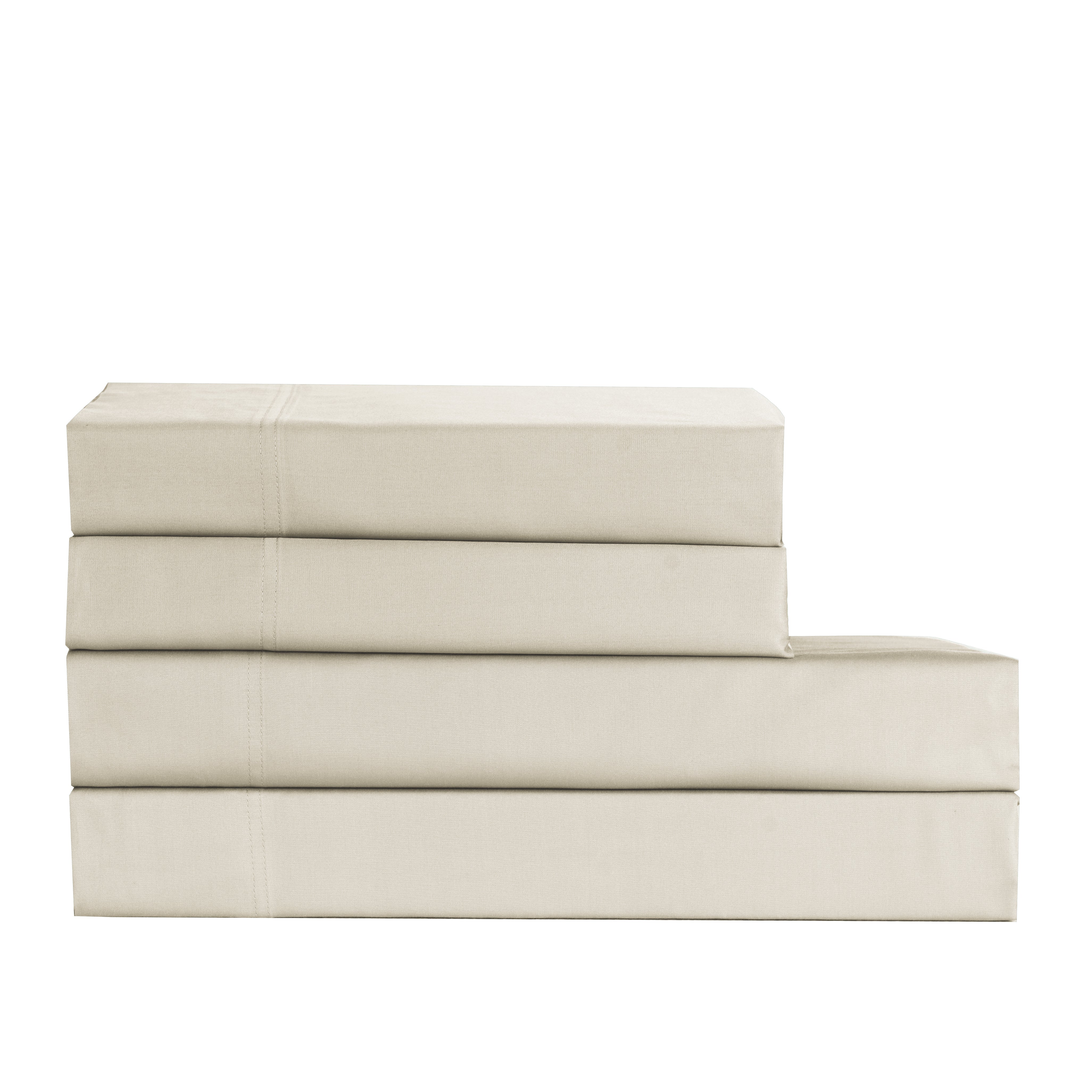 Cotton House 600 Thread Count 100% Egyptian Cotton Queen Sheet Set - Pumice Stone Beige