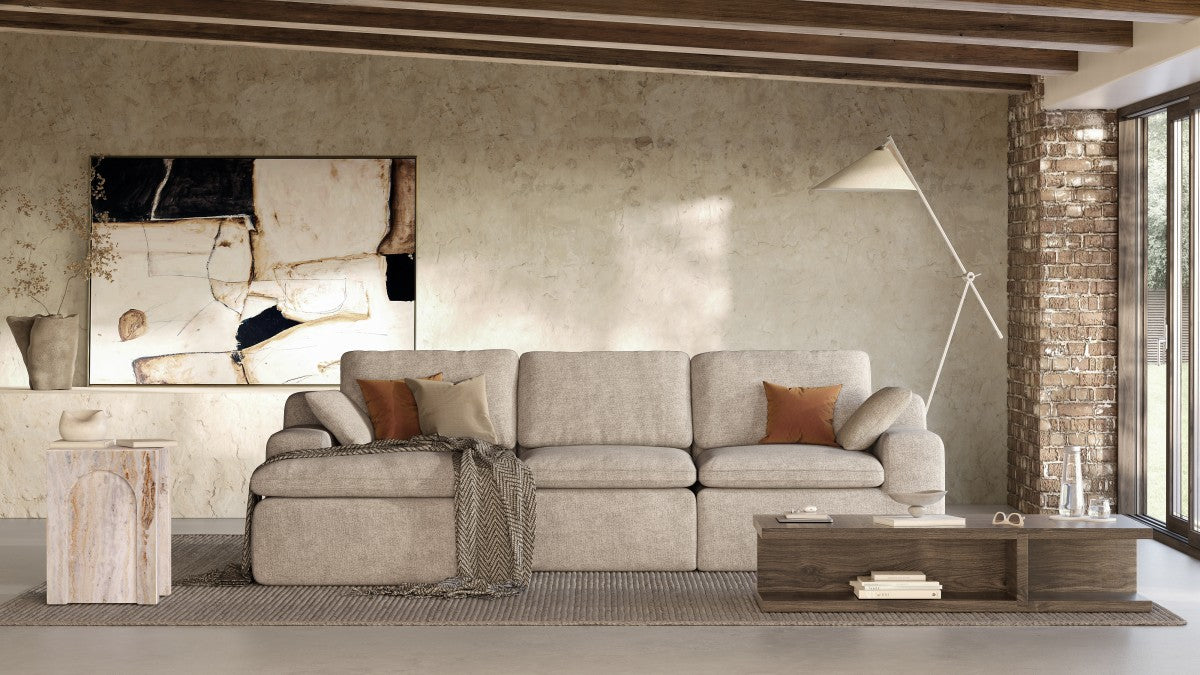 Soho All Foam Sectional - Beige