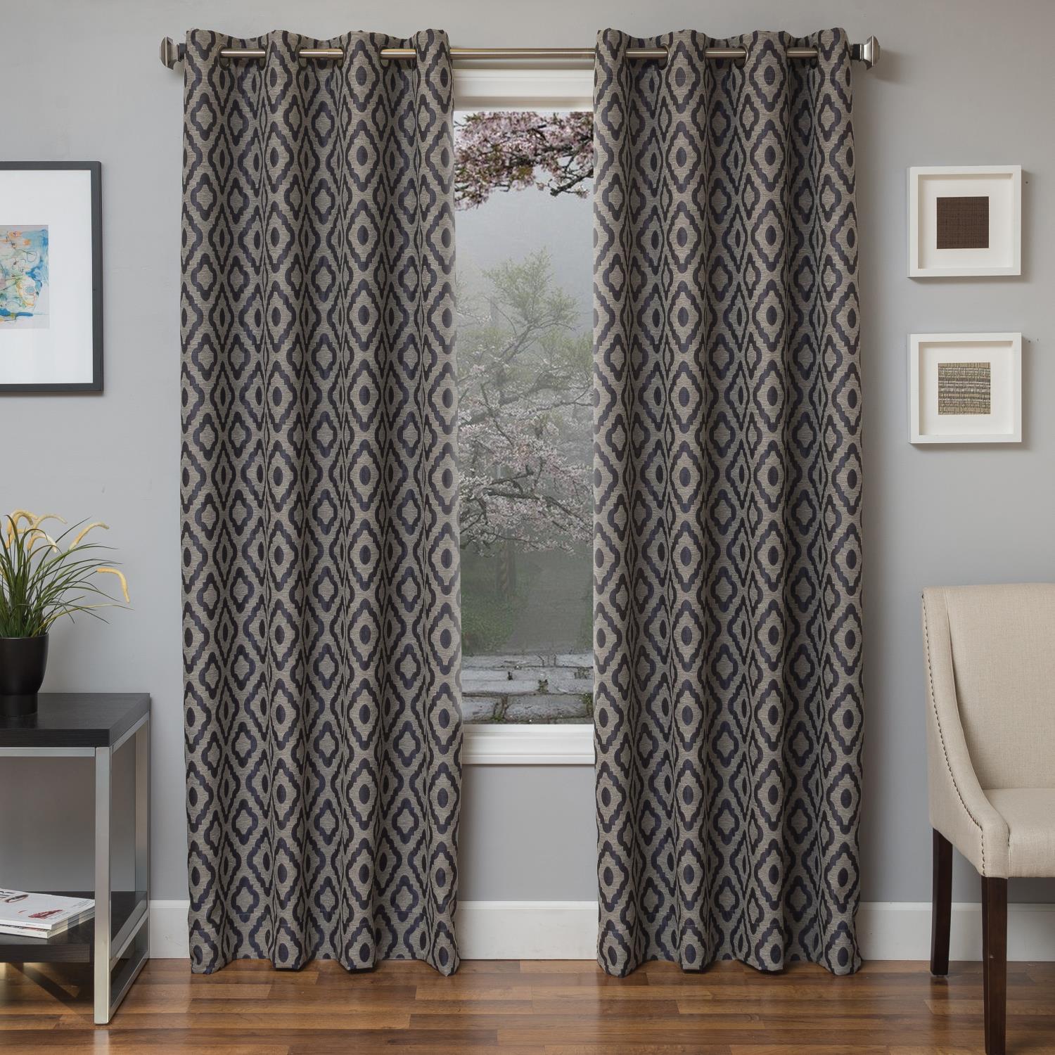 Carnelian Drapery Panel (84 x 54) - Charcoal