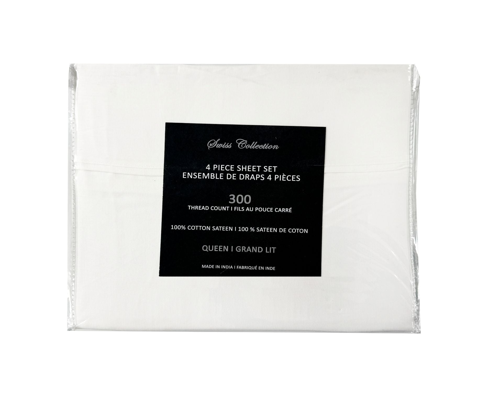 Cotton House 100% Cotton King Sheet Set - 300 Thread Count White