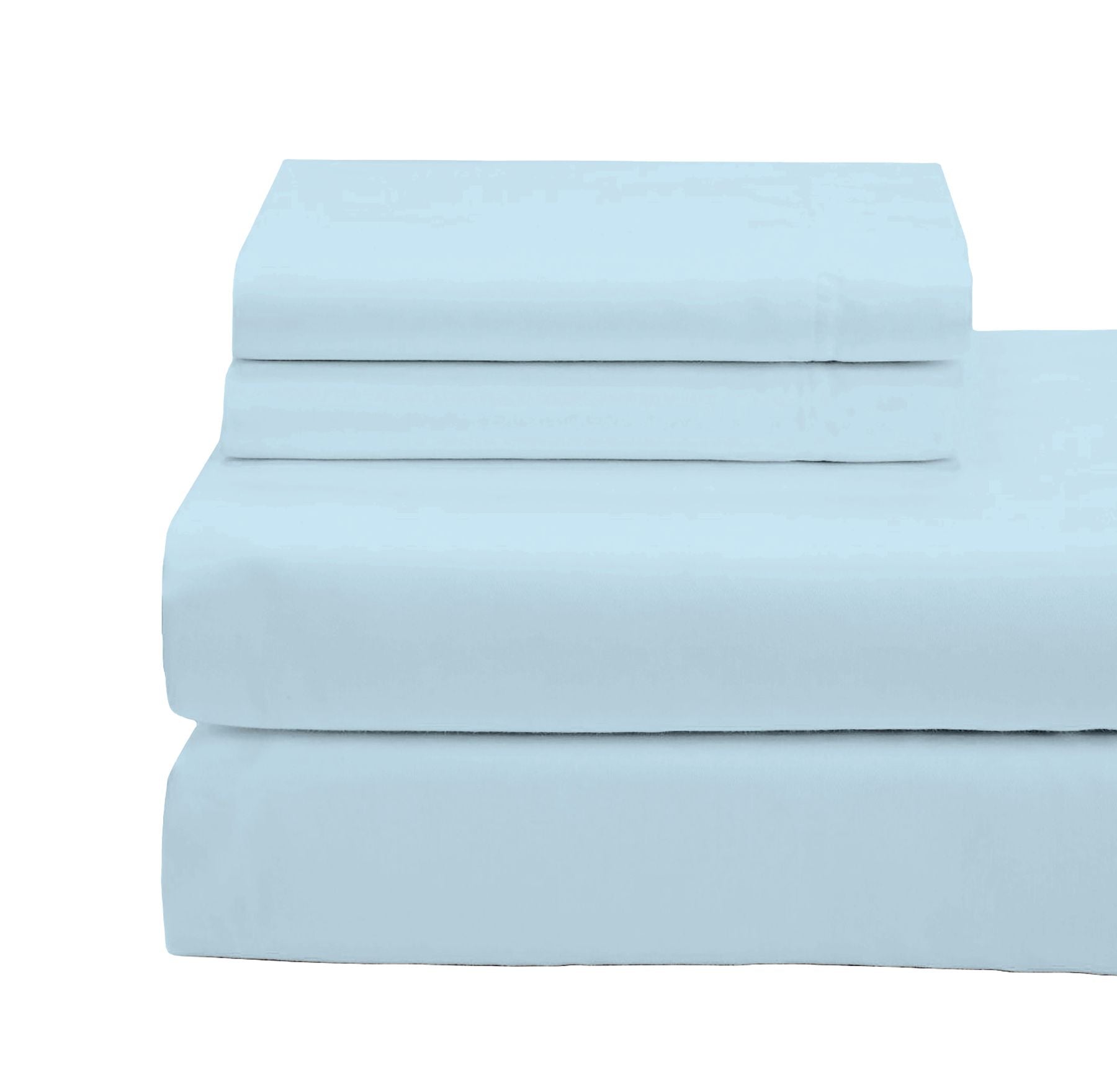Cotton House 100% Organic Cotton King Sheet Set - 500 Thread Count Light Blue