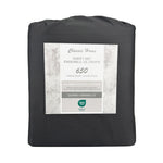 Cotton House 100% Combed Cotton King Sheet Set - 650 Thread Count Charcoal