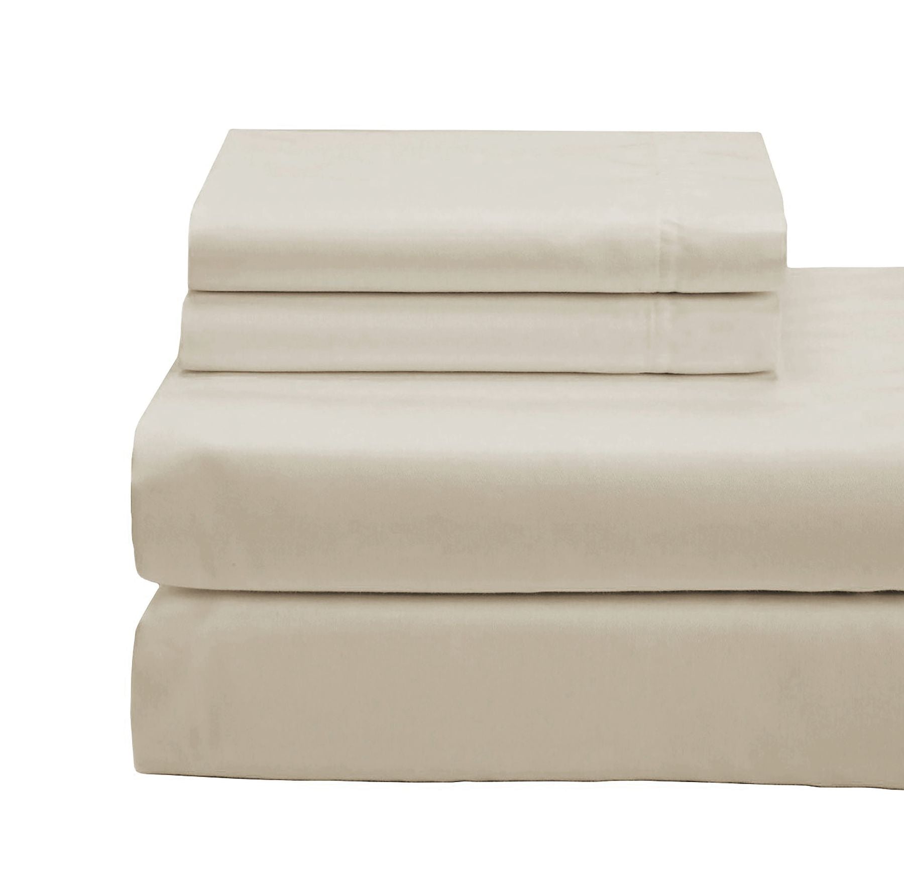Cotton House 100% Combed Cotton Queen Sheet Set - 650 Thread Count Beige