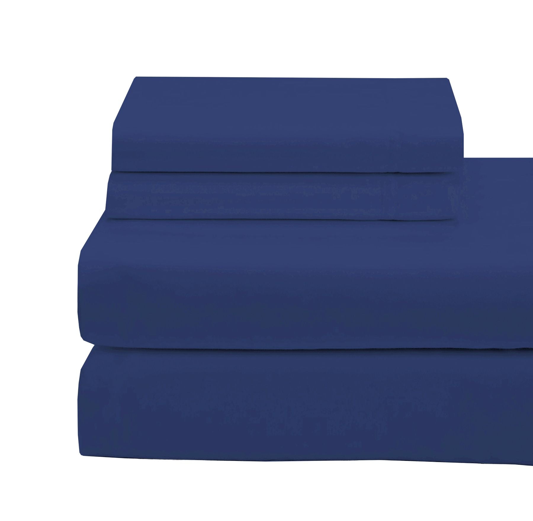 Cotton House 100% Combed Cotton Queen Sheet Set - 650 Thread Count Navy