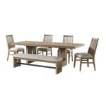 Landmark 6-Piece Extendable Dining Set - Brown, Beige