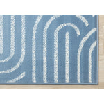 Functional Modern Links Area Rug - 5' X 8' - Blue/Cream