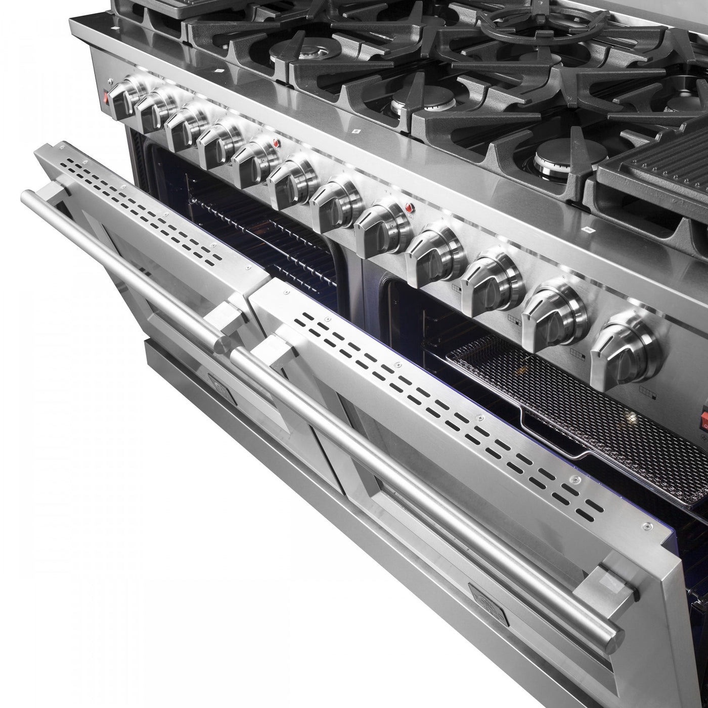 Forno Massimo 60" Stainless Steel Freestanding Double Oven Gas Range (8.64 Cu. Ft.) - FFSGS6239-60