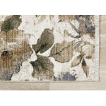 Sterling Contemporary Floral Area Rug - Cream Green Rust - 5' X 8'