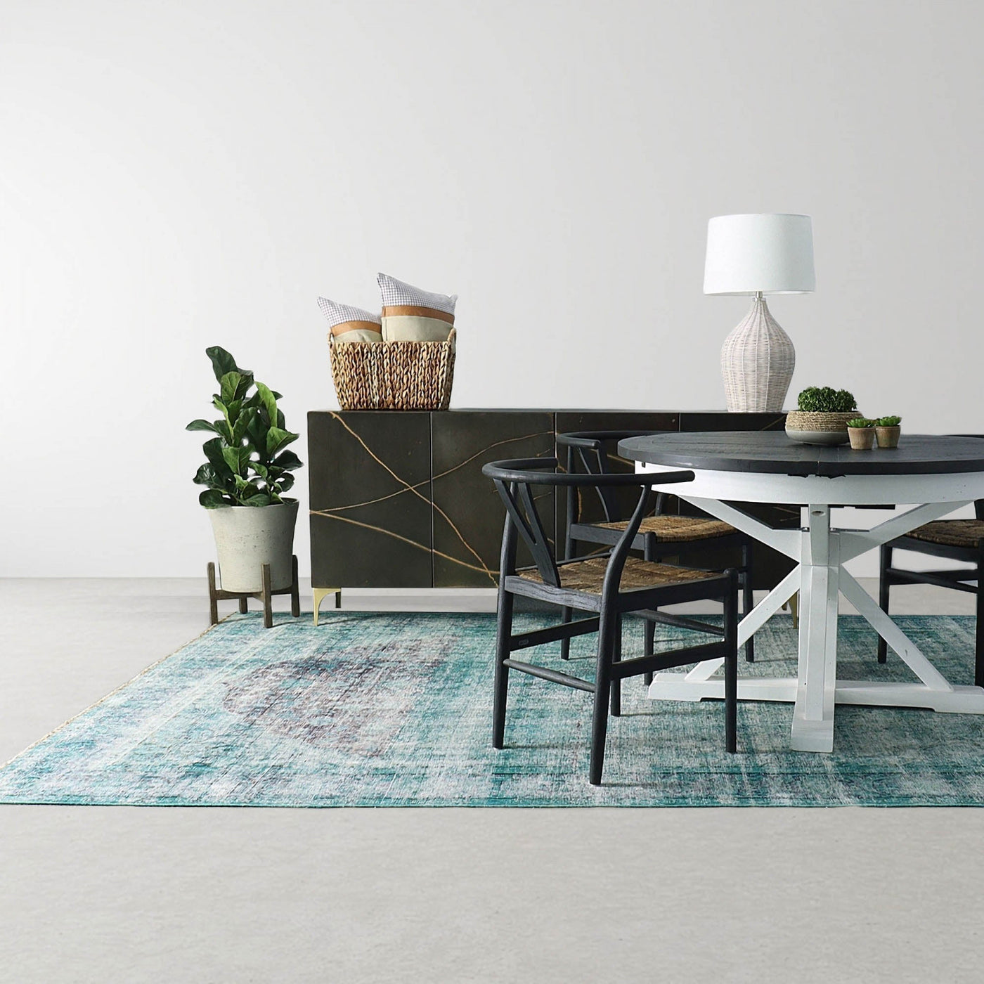 Bayan Caterpillar Twin Chair - Charcoal