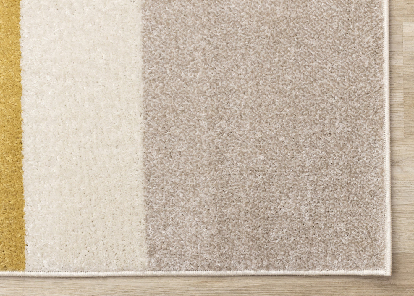 Maui Contemporary Geometric Area Rug - Cream Yellow - 8' X 11'