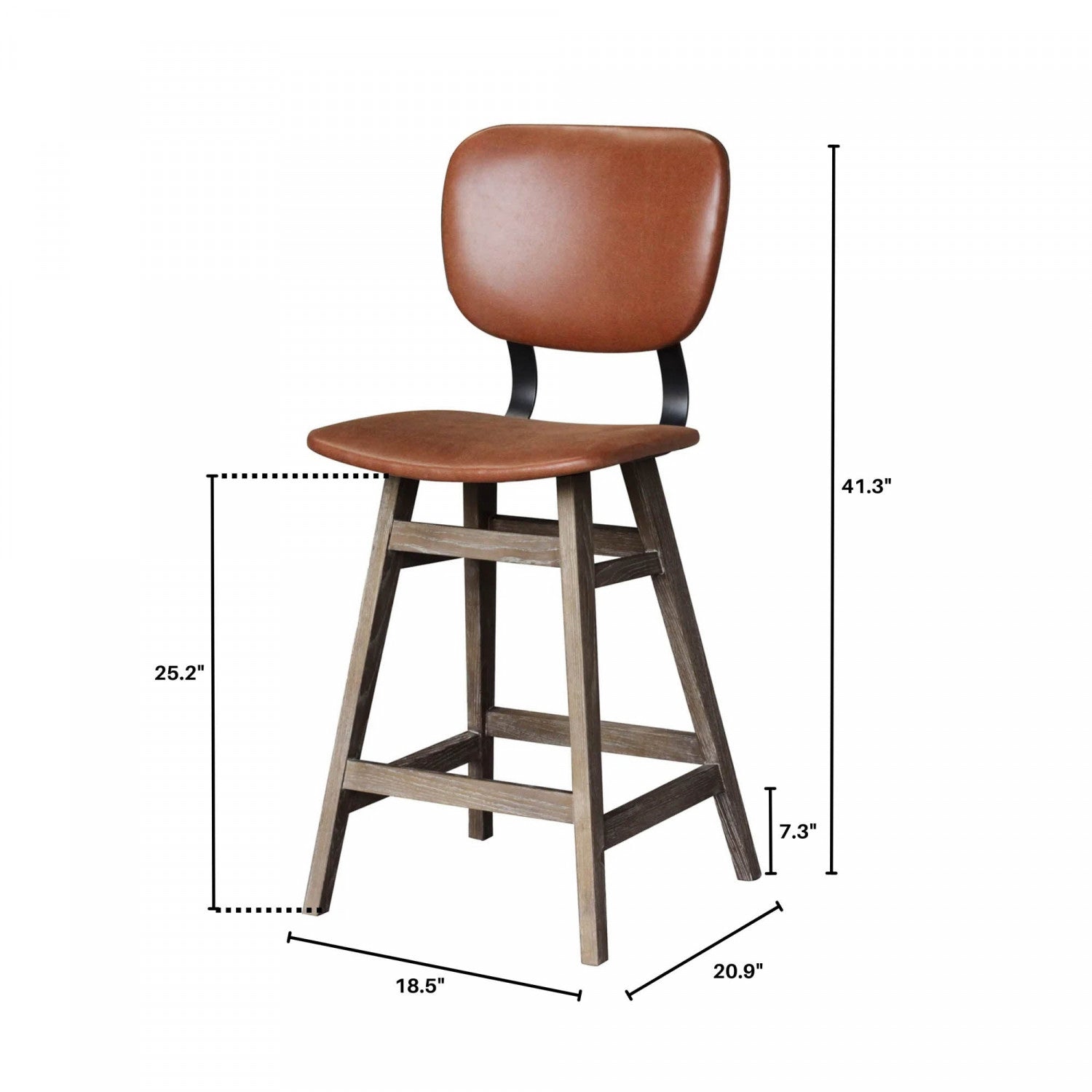 Lamarthe Counter Stool - Tan Brown