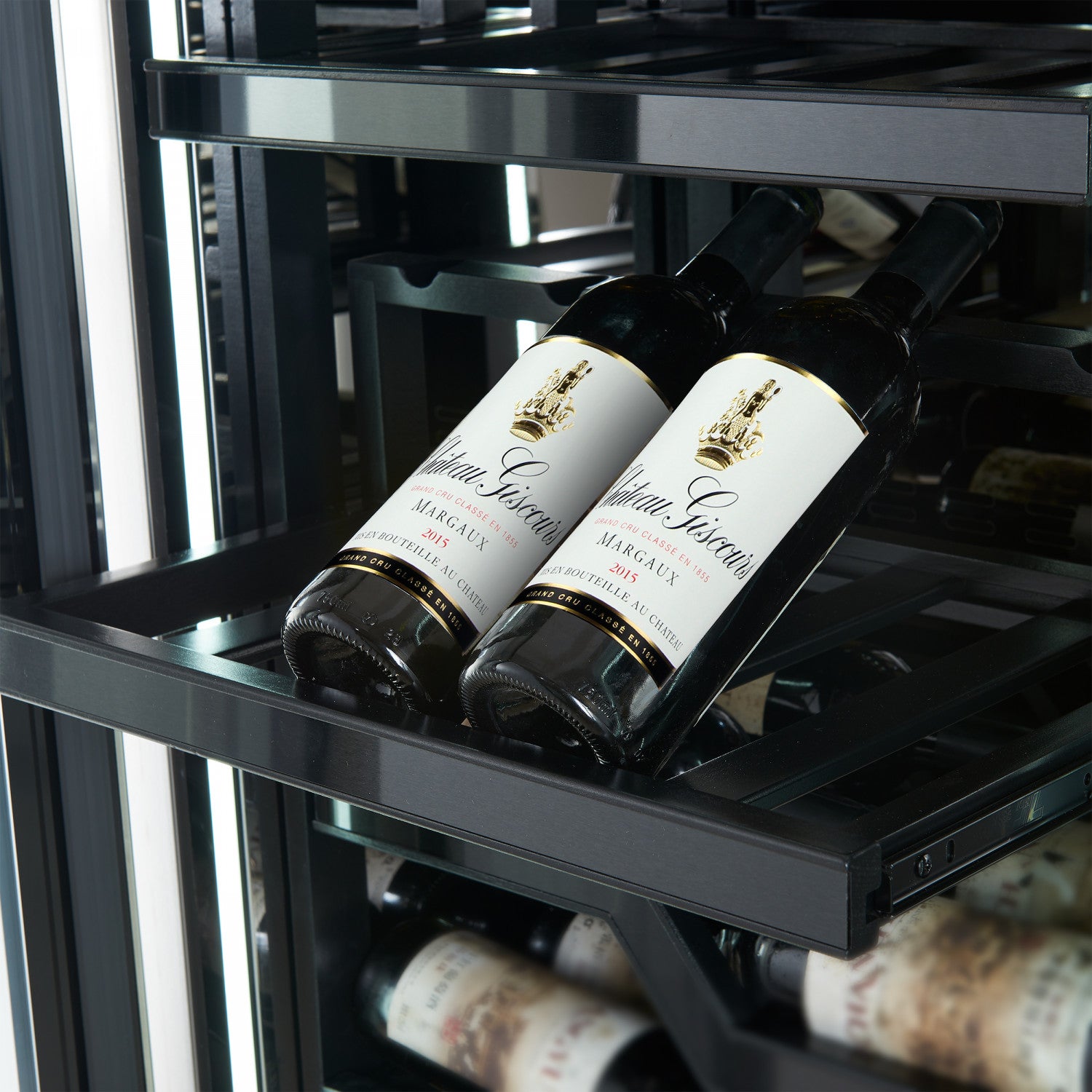 Forno Abruzzo 48" Stainless Steel 102 Bottle Dual Zone Wine Cellar with Green Holders (24 Cu. Ft.) - FWCDR6610-48S