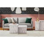 Brielle Two-Tiered Coffee Table - Faux White Marble