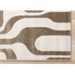 Logan Modern Area Rug - Brown Cream - 8' X 11'